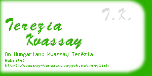 terezia kvassay business card